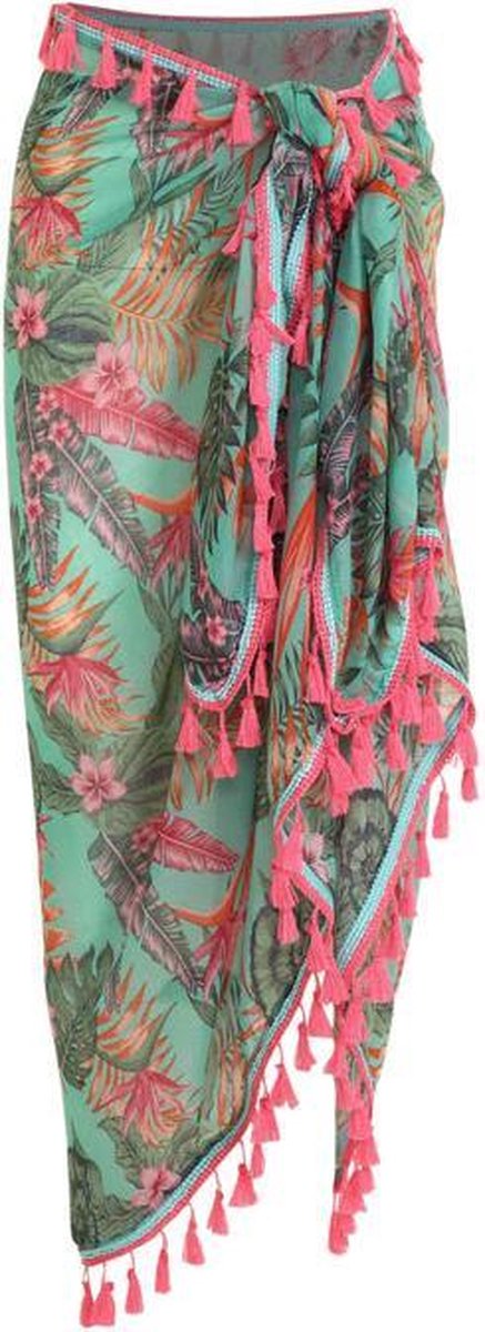 Pareo Omslagdoek Dames Beach Tropical Leaves