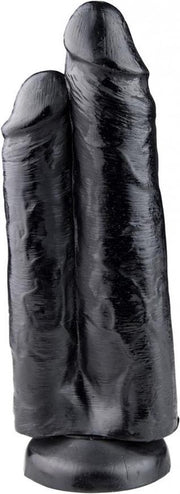 XXLTOYS - Erwin  - Double Dildo - Inbrenglengte 22 X 8.5 cm - Black - Uniek Design Realistische Dildo – Stevige Dildo – voor Diehards only - Made in Europe