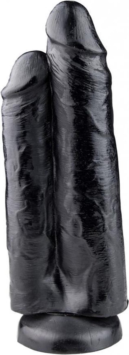 XXLTOYS - Erwin  - Double Dildo - Inbrenglengte 22 X 8.5 cm - Black - Uniek Design Realistische Dildo – Stevige Dildo – voor Diehards only - Made in Europe