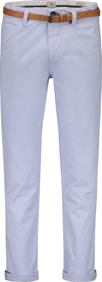Dstrezzed lichtblauwe modern fit chino twill katoen stretch - Maat W30-L34