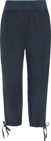 Cassis - Linnen kuitbroek - Marineblauw