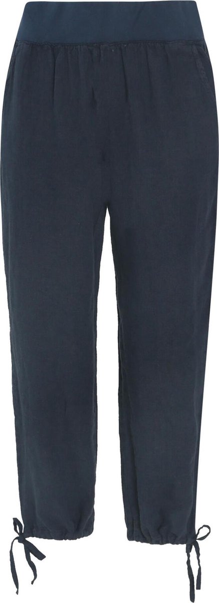 Cassis - Linnen kuitbroek - Marineblauw
