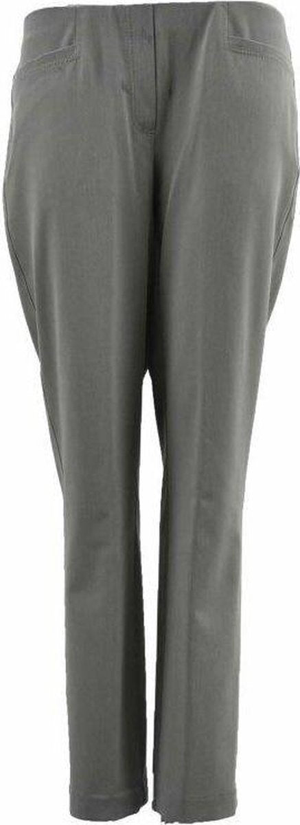 Sensia - dames pantalon - model penny - Korte lengtemaat - kleur grijs melange - maat 40