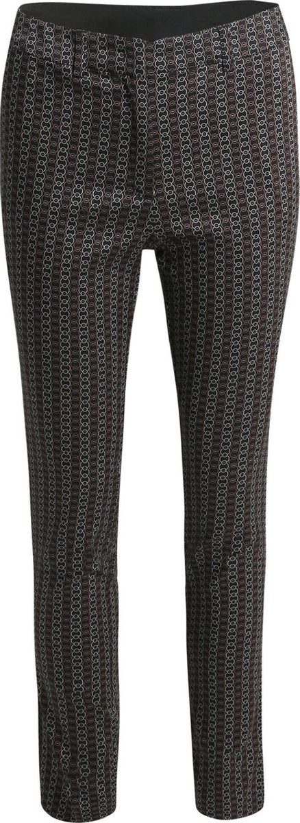 Cassis - Broek met een bloemenprint - Zwart