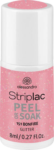 alessandro Striplac Bonfire Glitter nagel gel coat 8 ml Roze
