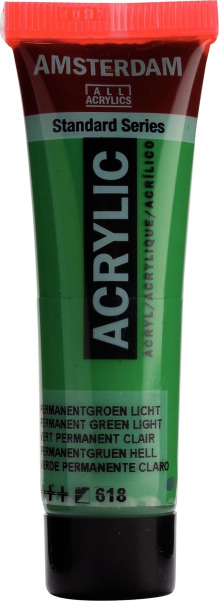 Acrylverf - 618 - Permanent groen licht - Amsterdam - 20ml