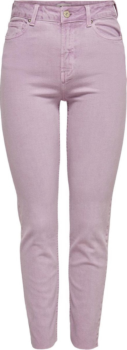 ONLY ONLEMILY LIFE HW ST RAW CRPANK COL NOOS Dames Broek - Maat W28 X L32