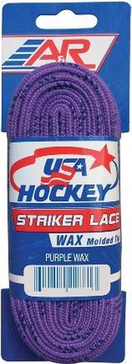 Veters voor ijshockeyschaatsen 96"(244 CM) Paars WAX (2 paar)