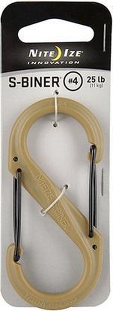 NITE IZE S-Biner 4 plastic - coyote - black gates