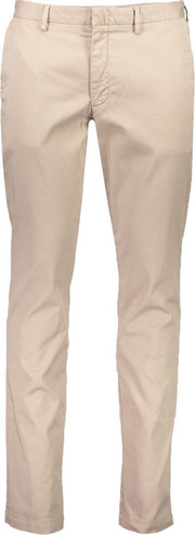 Hugo Boss  Broek Beige Beige Getailleerd - Maat W36 X L36 - Heren - Lente/Zomer Collectie - Katoen;Elastaan
