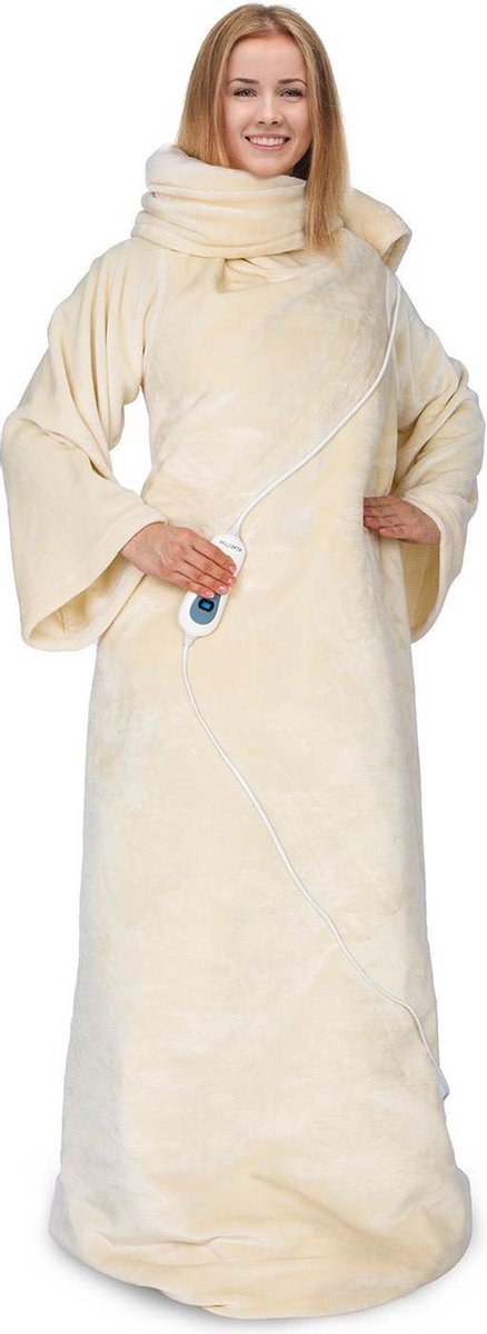 Slanket elektrische deken met mouwen 120W 155x180cm coral fleece
