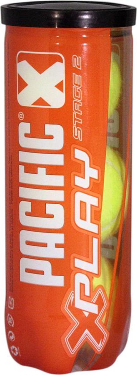 Pacific X Play Stage 2 - Tennisbal - 3er tin - Geel/Oranje