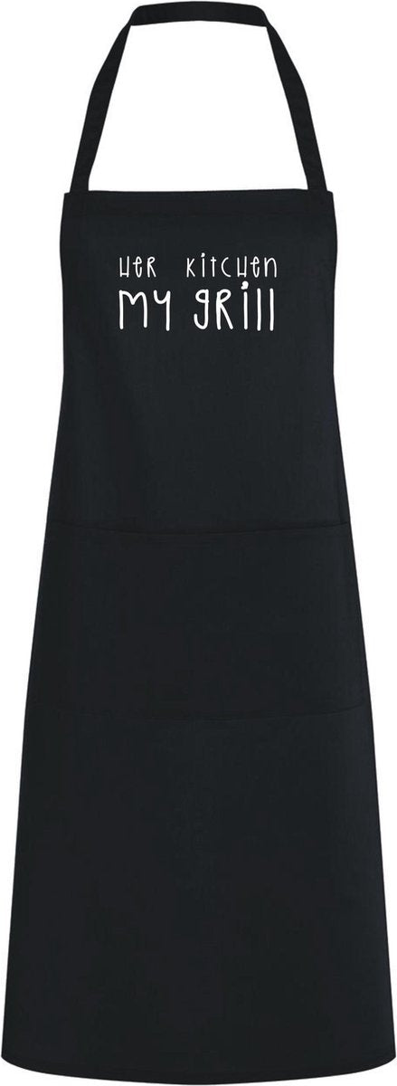 Her Kitchen My Grill | One Size | Zwart | Keukenschort