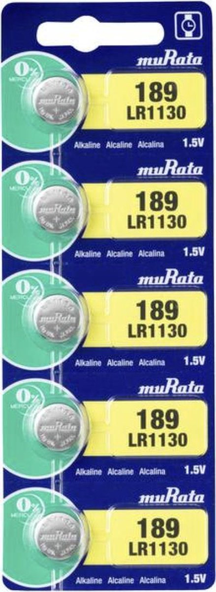 5 Stuks Sony / Murata LR54 Knoopcel Alkaline 1.5 V 70 mAh