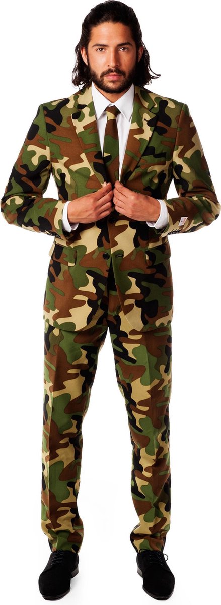 OppoSuits Commando - Mannen Kostuum - Gekleurd - Feest - Maat 58