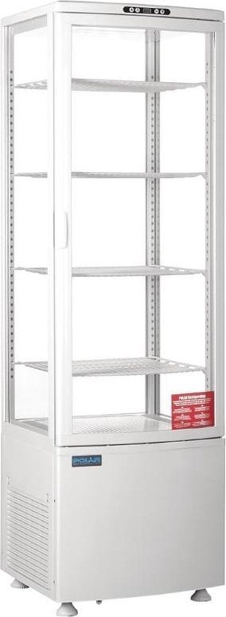 Polar Koelvitrine met gebogen deur 235ltr