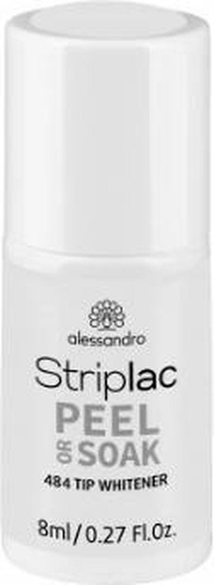 alessandro Striplac Peel or Soak Tip Whitener nagel gel coat 8 ml Wit