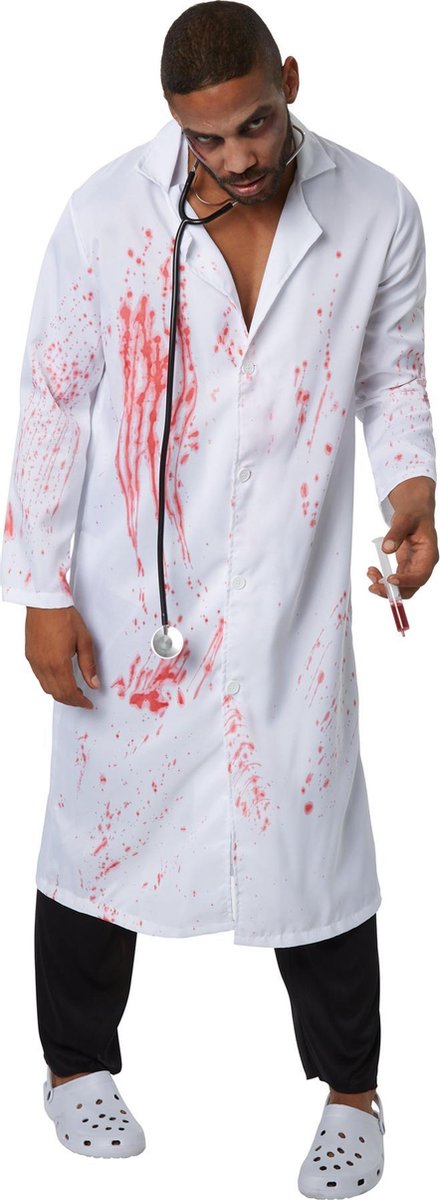dressforfun - Griezelige dokter L  - verkleedkleding kostuum halloween verkleden feestkleding carnavalskleding carnaval feestkledij partykleding - 302287