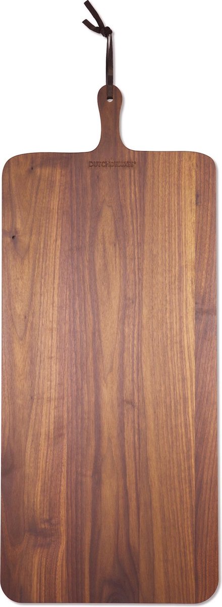 Dutchdeluxes - XL Broodplank / Serveerplank - Rechthoekig - Massief Walnotenhout - 70 x 34 cm - Met handvat