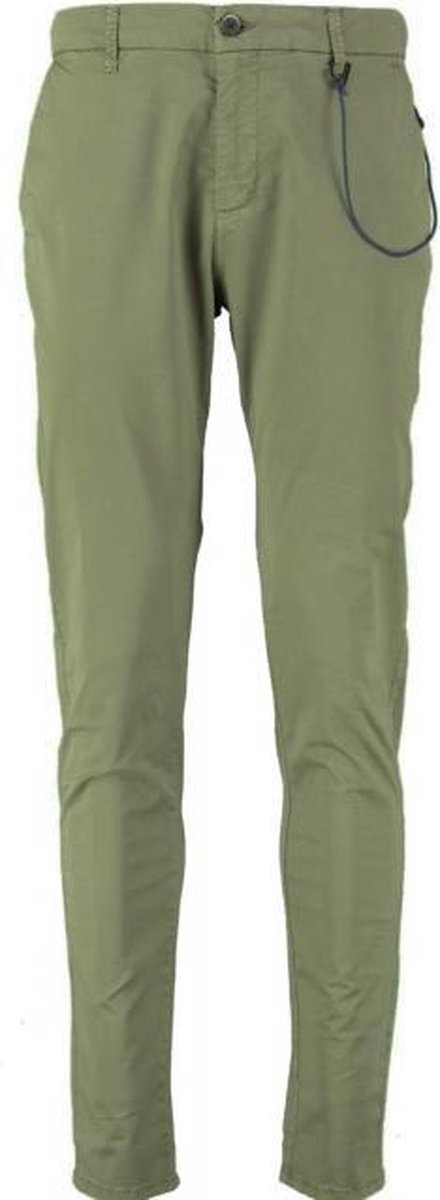 Dstrezzed army groene stretch chino broek - Maat W32-L32