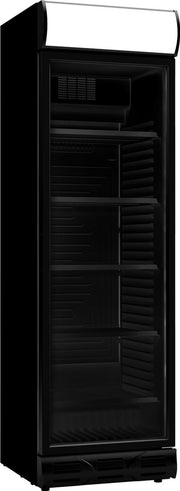 Horeca Glasdeur koelkast VOLLEDIG ZWART/All Black | 382 Liter