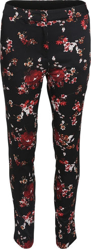 Cassis - Broek met bloemenprint - Rood