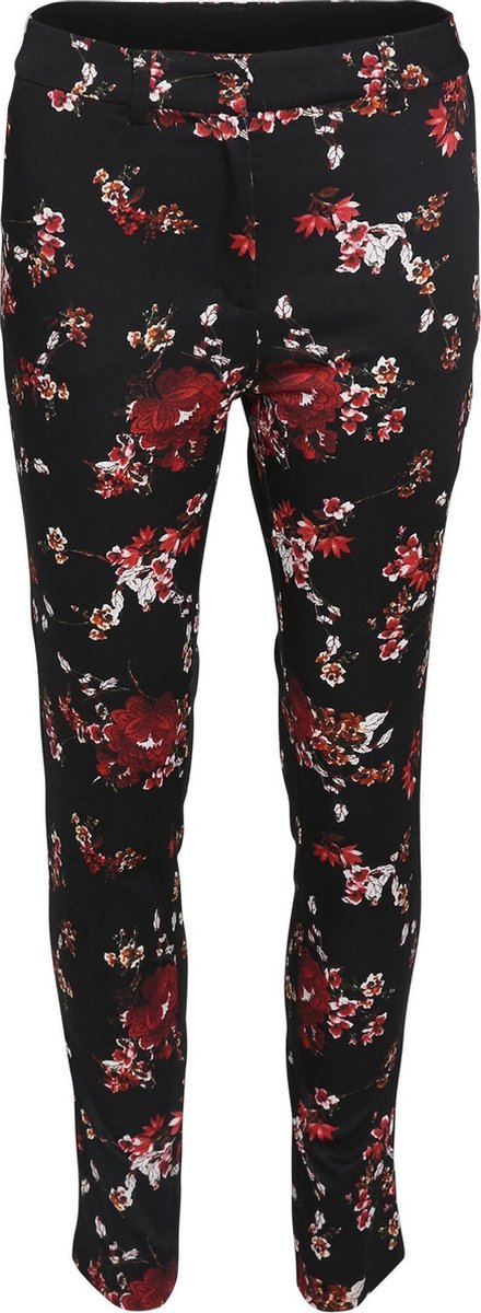 Cassis - Broek met bloemenprint - Rood