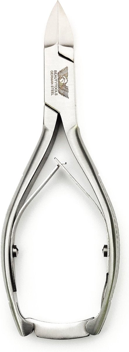 PROMO! BeautyTools INOX Nagelknipper/Nageltang Met Stevige Bek Voor Harde Teennagels - Hoektang (Voor Ingegroeide Teennagels) - 16 mm Uitgestoken Bek (Sterk) (NN-2366)