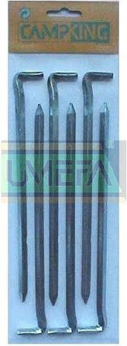 Campking Grondpen Vierkant - 20 cm x 6 mm - 6 stuks