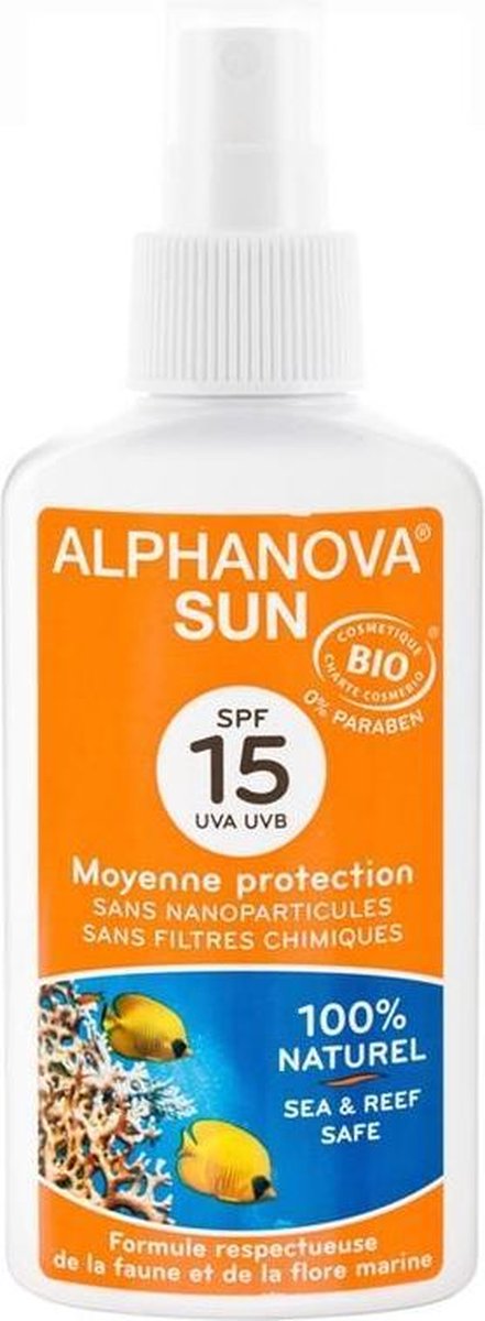 Alphanova Zonnebrandspray Spf 15 Unisex 125 Ml
