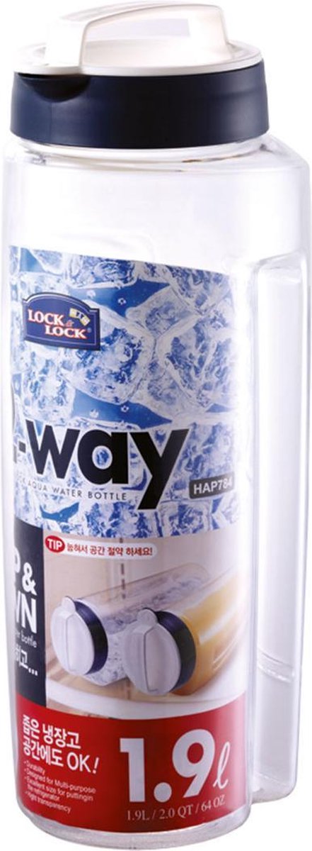 Lock&Lock Waterkan met Deksel - 1.9 Liter - Transparant