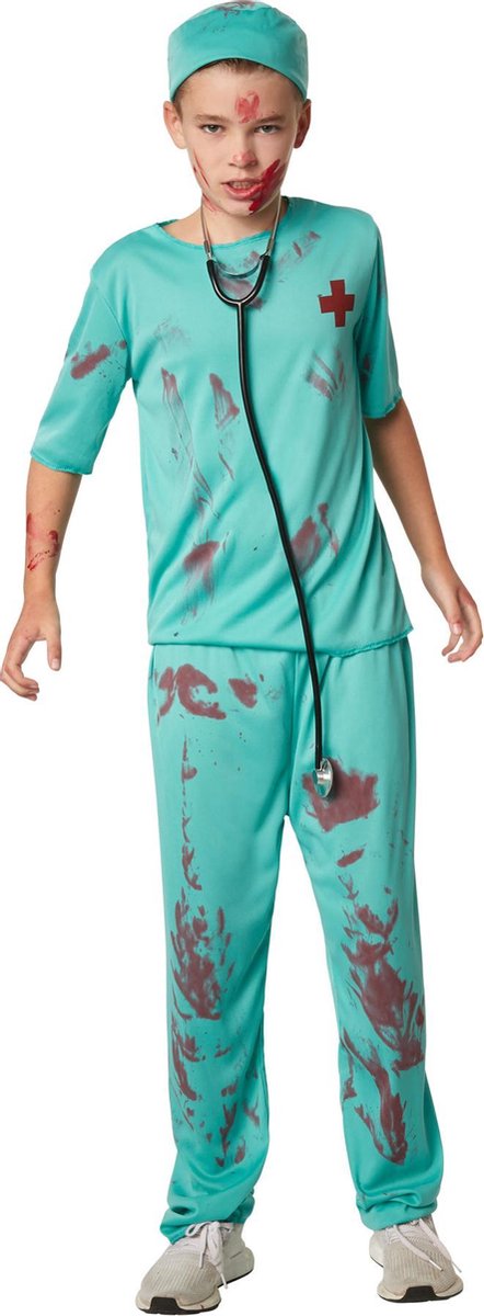 dressforfun - Griezelige arts 116 (5-6y)  - verkleedkleding kostuum halloween verkleden feestkleding carnavalskleding carnaval feestkledij partykleding - 302210