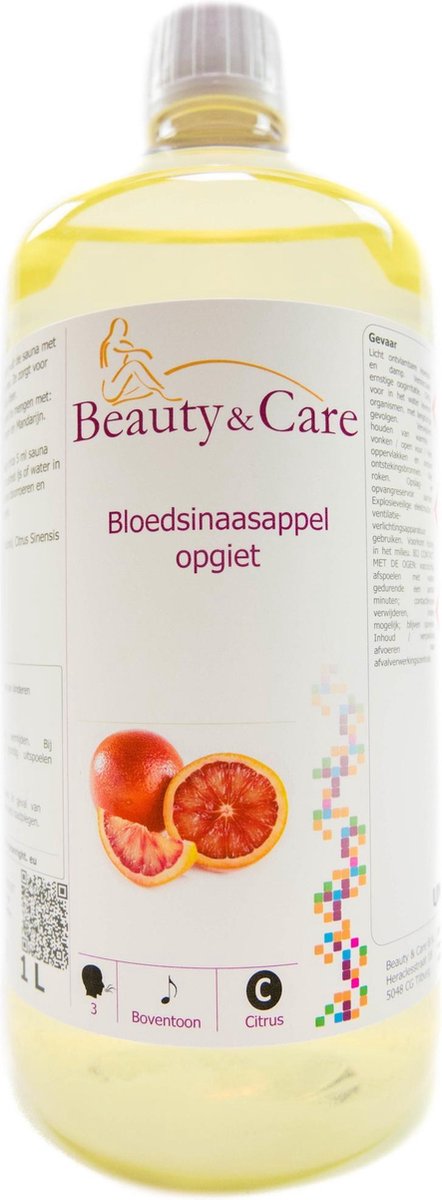 Beauty & Care - Bloedsinaasappel opgiet - 1 Liter -  sauna geuren