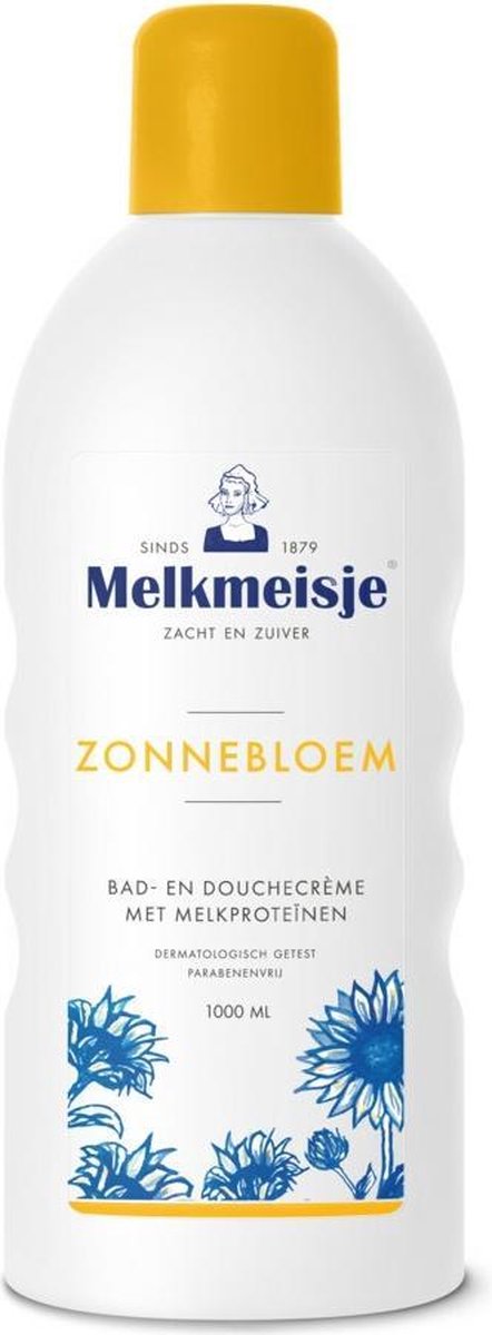 4x Melkmeisje Bad en Douche Creme Melk 1000 ml