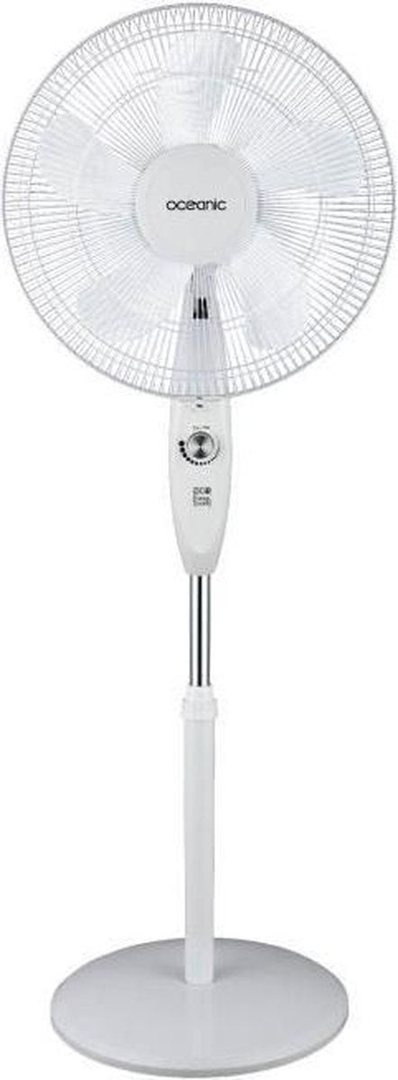 OCEANIC Statiefventilator 35 W - DC - Diameter 40 cm - Stil - In hoogte verstelbaar - Oscillatie - Wit