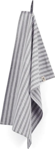 Walra Theedoek Dry with Stripes - 50x70 - 100% Katoen - Off Black