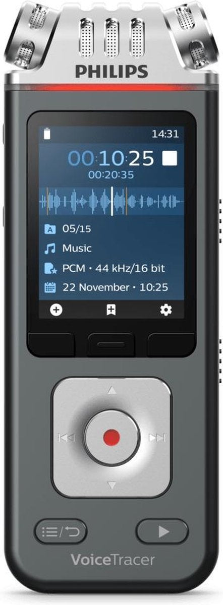 Philips Voice Tracer DVT6110/00 dictaphone Flashkaart Antraciet