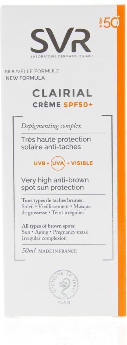 Svr Clairial Creme Spf50+ Pigmentvlekken 50ml