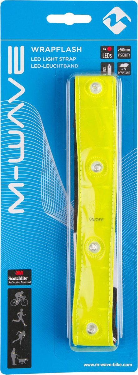 Armband M-wave reflecterend met leds (1 stuks)