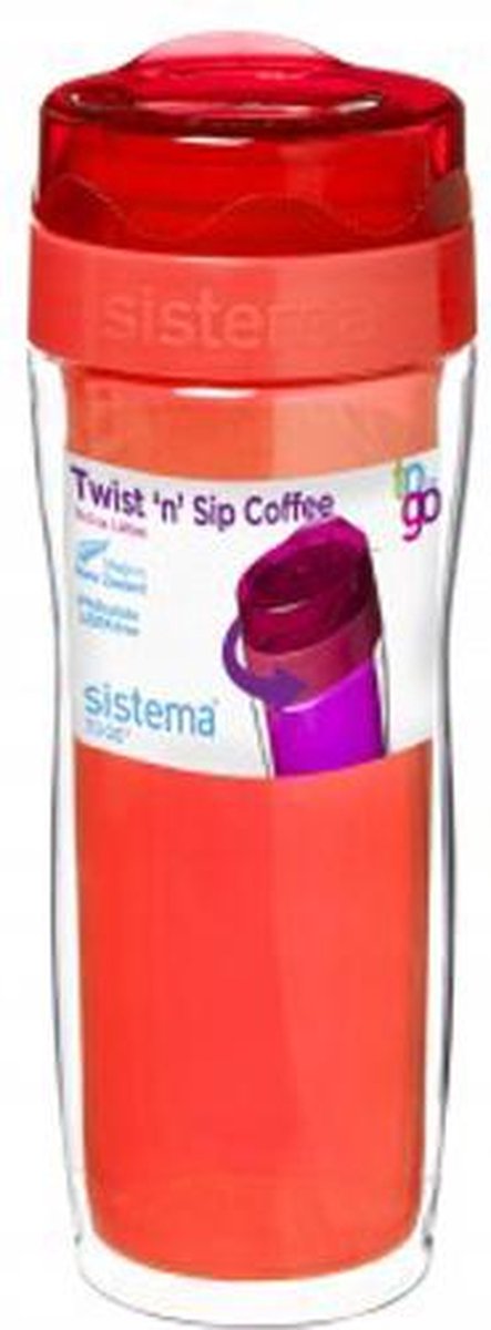 Sistema To Go Twist 'n Sip Coffee - isoleerbeker 490 ml - oranje