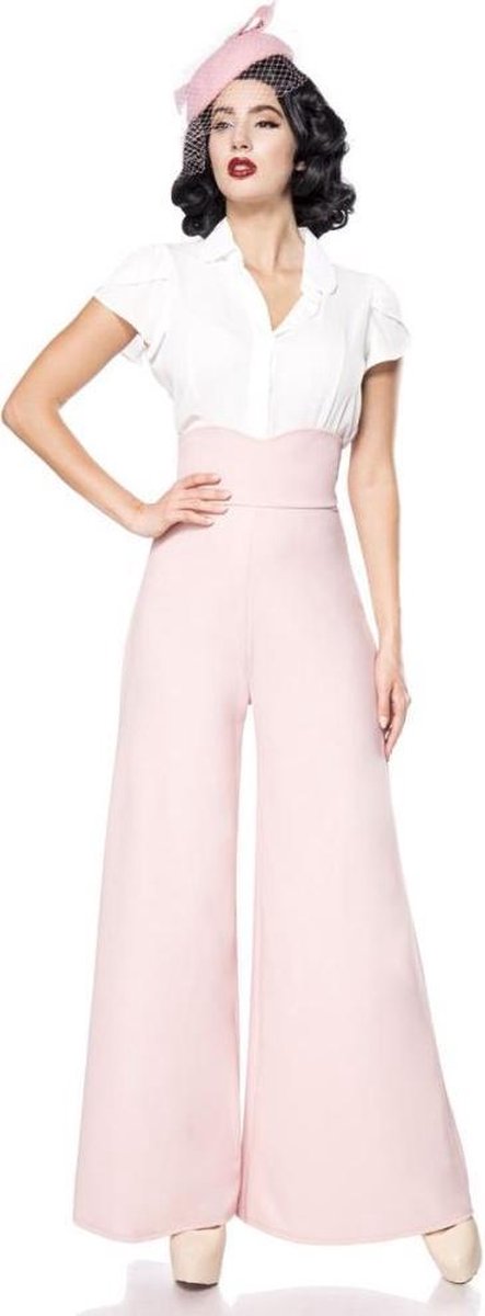 Belsira Wijde broek -L- Marlene Roze