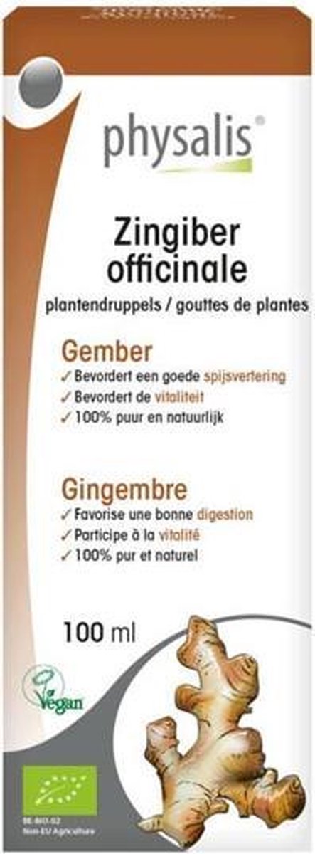 Physalis Plantendruppels Zingiber Officinale Vloeibaar 100ml
