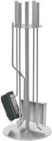 Blomus 5-delig haardstel Chimo mat rvs 66x22x22