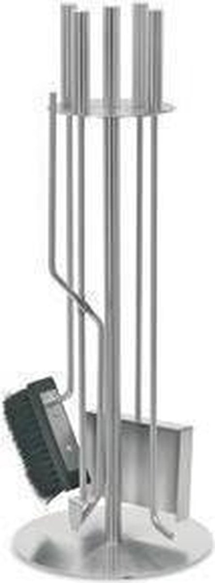 Blomus 5-delig haardstel Chimo mat rvs 66x22x22