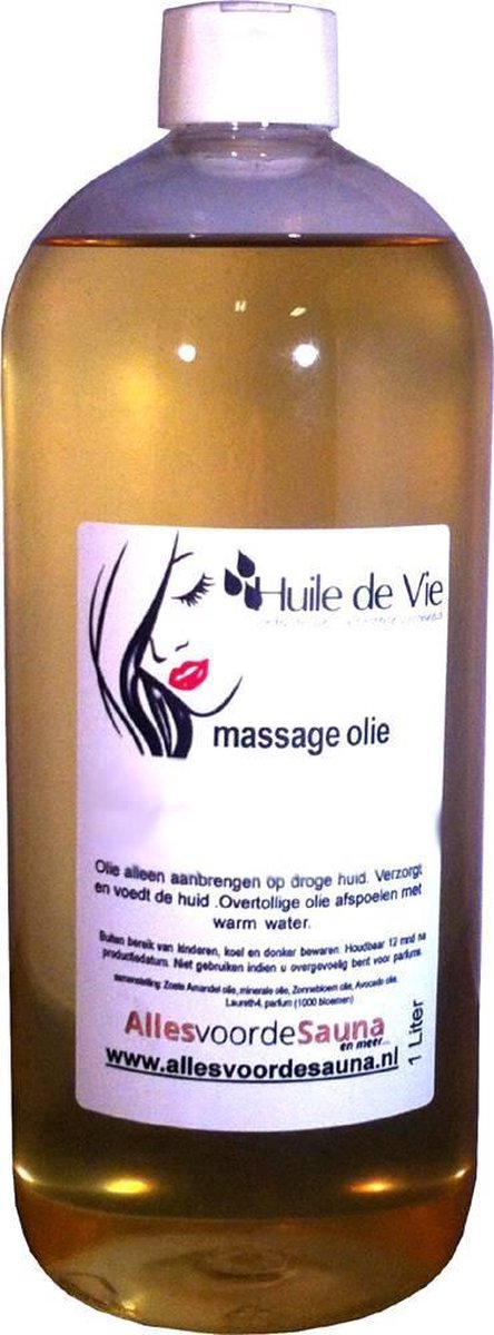 Huile de Vie Massageolie afspoelbaar Roos 1000ml