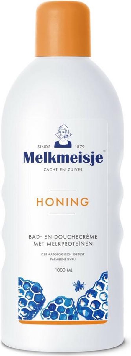 Melkmeisje Honing - 1000 ml - Bad- & Doucheschuim