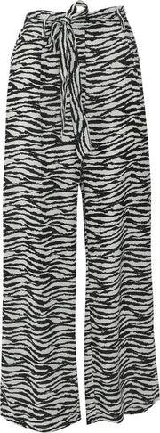 Cassis - Brede kuitbroek met dierenprint - Zwart