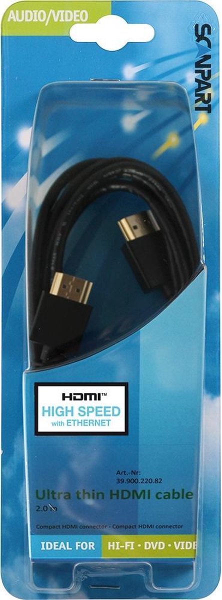 Scanpart Hdmi Kabel Hs En E Thin 2.0m