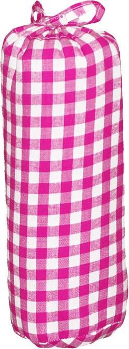 Taftan - Hoeslakentje grote ruit - 60 x 120 cm - fuchsia