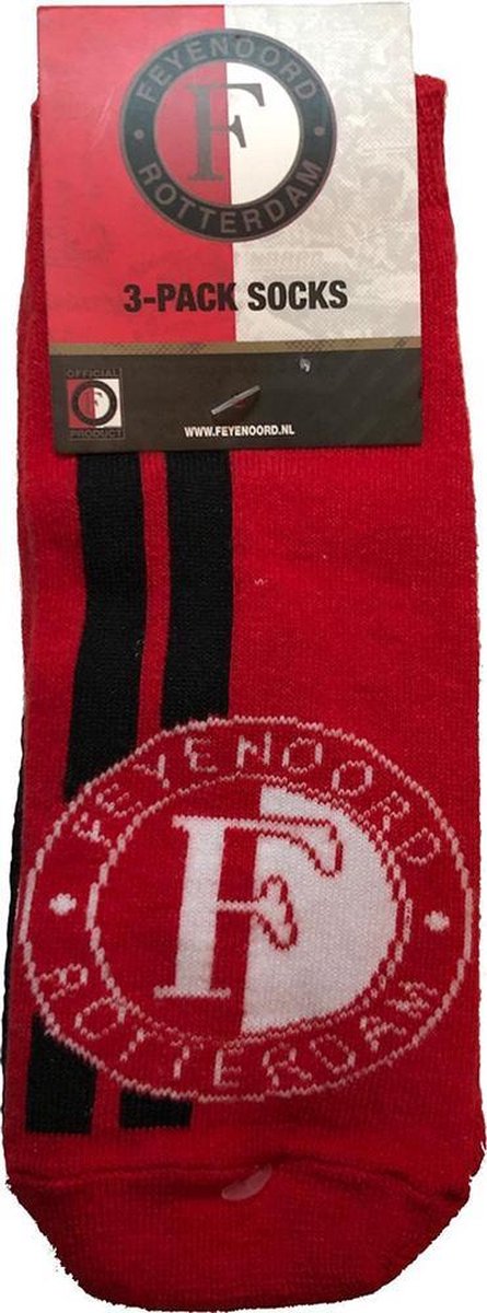 Feyenoord Enkelsokken 3 Pack - Maat 31-34